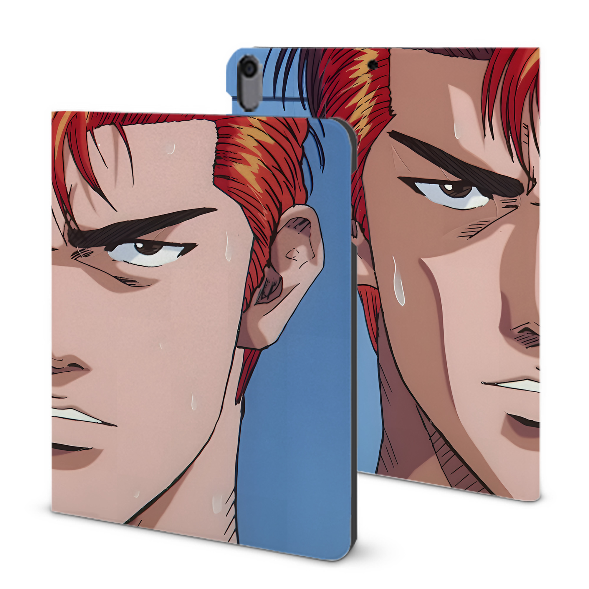 （画像用） SLAM DUNK／スラムダンク IPad ケース ブック型 PUレザー TPU 耐衝撃 軽量 薄型 ペン収納なし 全面保護 IPad 各モデル対応